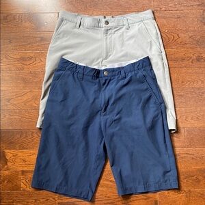 Adidas Primegreen Mens Golf Shorts Size 30 Waist Lot of 2 Navy and Khaki